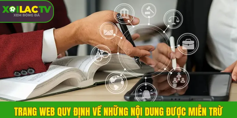 Trang web quy định về những nội dung được miễn trừ